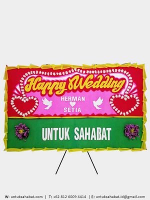 Karangan Bunga Papan Wedding Special Promo