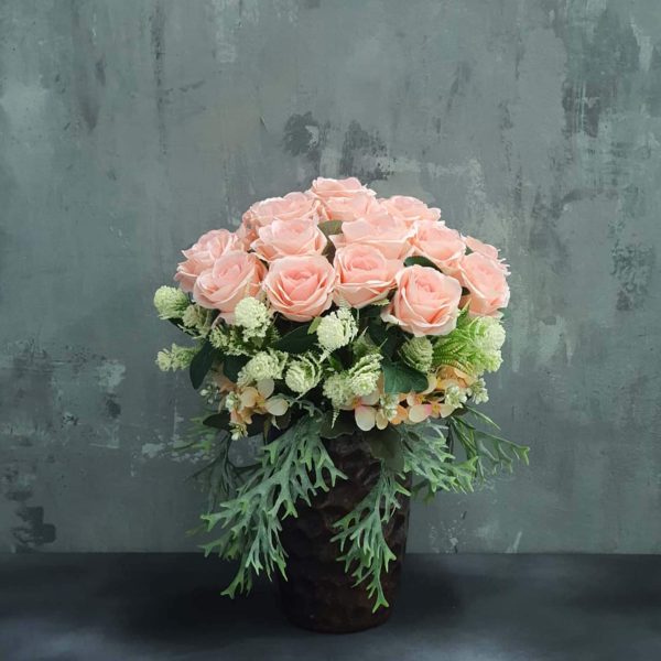 Blushing Rose Artificial Flower