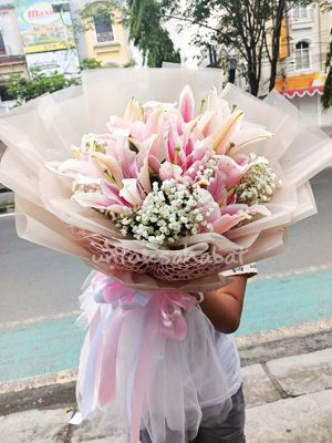 Passionate Oriental Pink Lilies