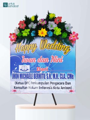 Papan Bunga Wedding Ambon 01