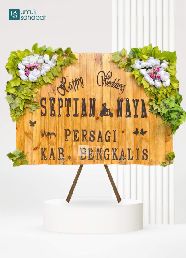 Papan Kayu Wedding Bangkinang 1