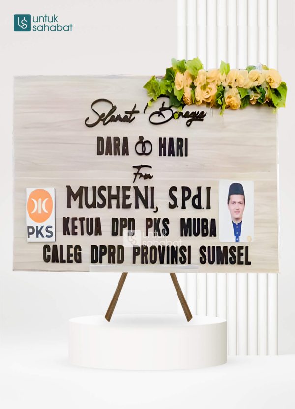 Papan Kayu Wedding Musi 1