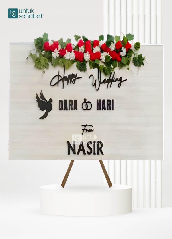 Papan Kayu Wedding Bayuasin 2