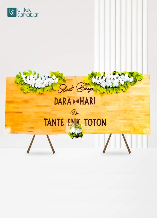 Papan Kayu Wedding Musi 9