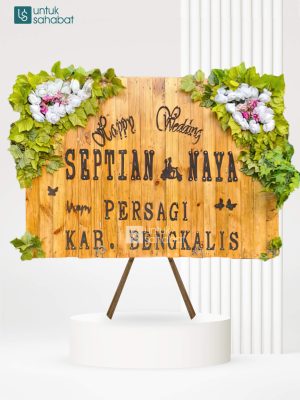 Papan Kayu Wedding Duri 1