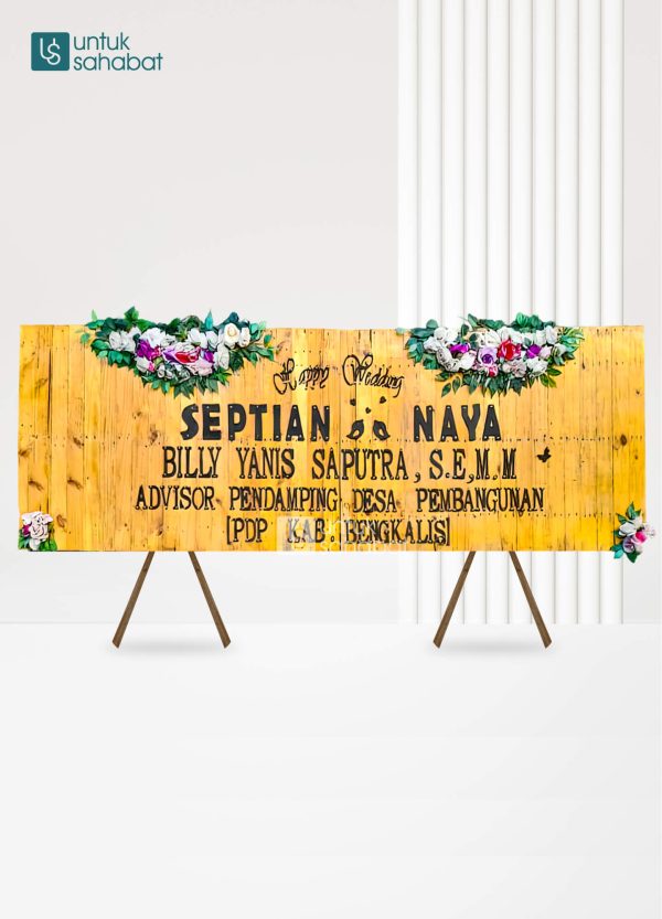 Papan Kayu Wedding Duri 13