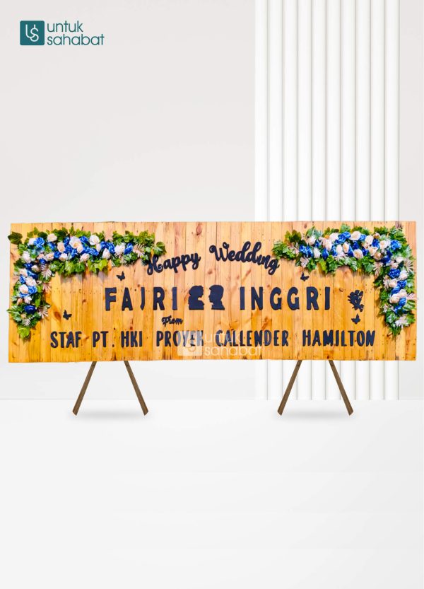Papan Kayu Wedding Duri 2