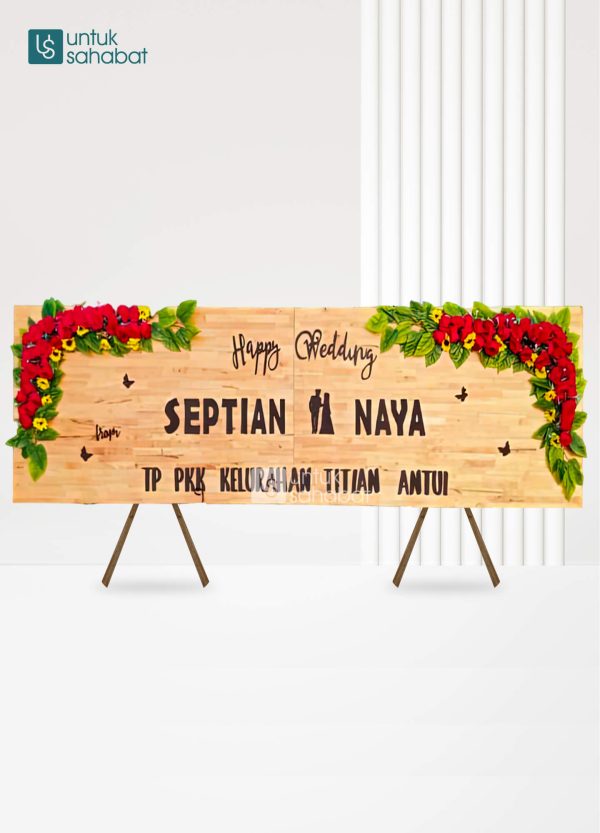 Papan Kayu Wedding Duri 4