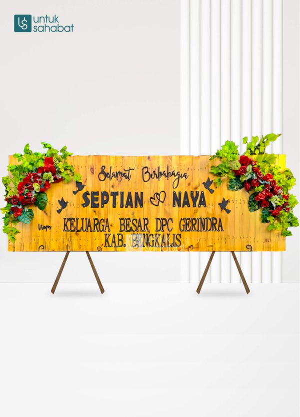 Papan Kayu Wedding Duri 8