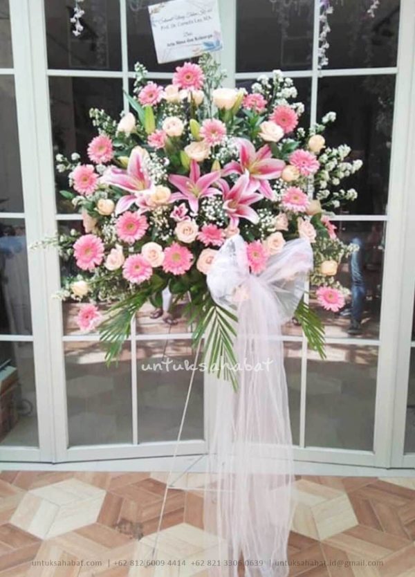 Pink Festive Standing Flower