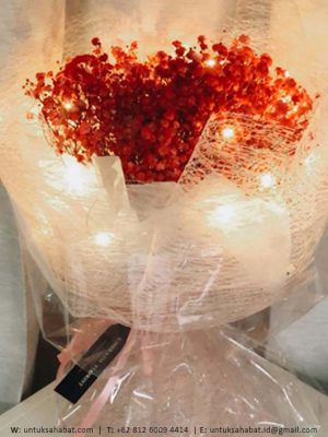Red Baby Breath Bouquet