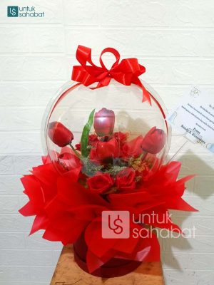 Red Tulip Balon Flower