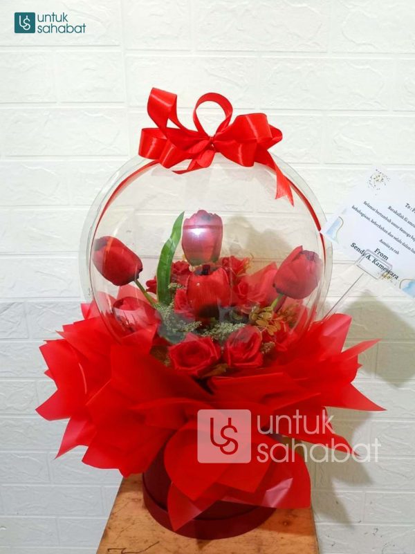 Red Tulip Balon Flower