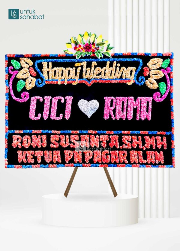 Papan Bunga Wedding Pagar Alam 02