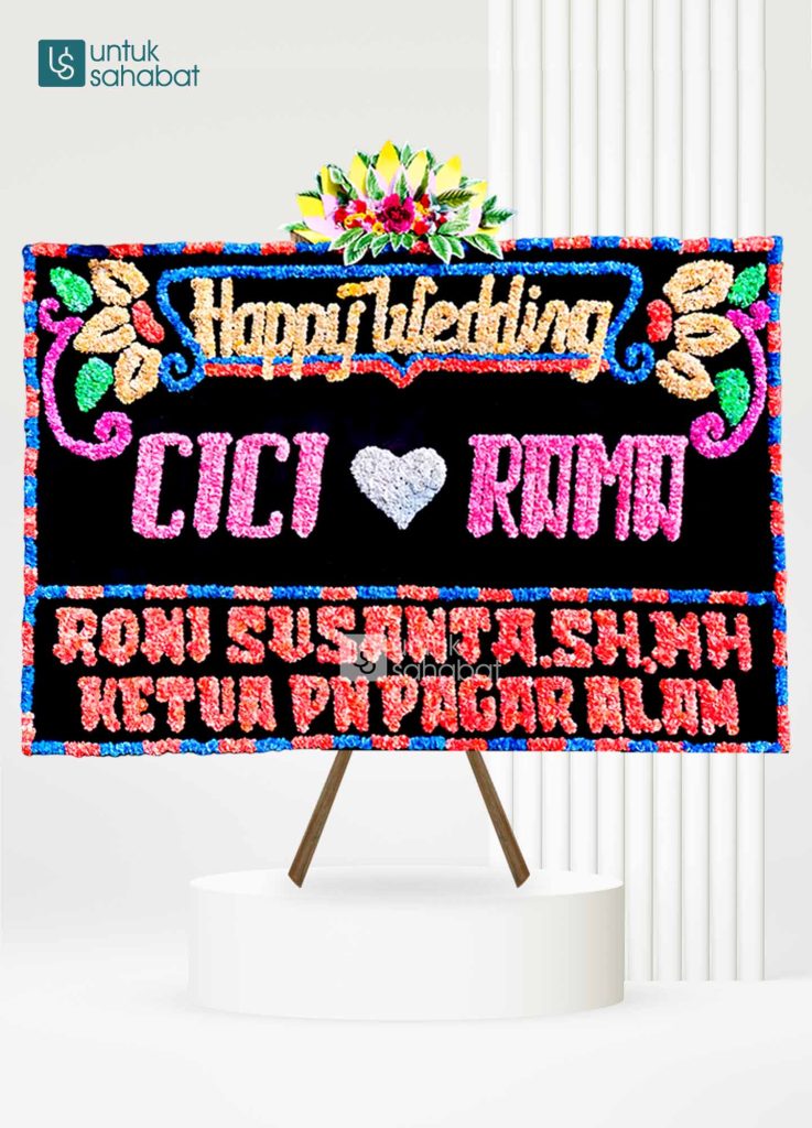 Papan Bunga Wedding Pagar Alam 02